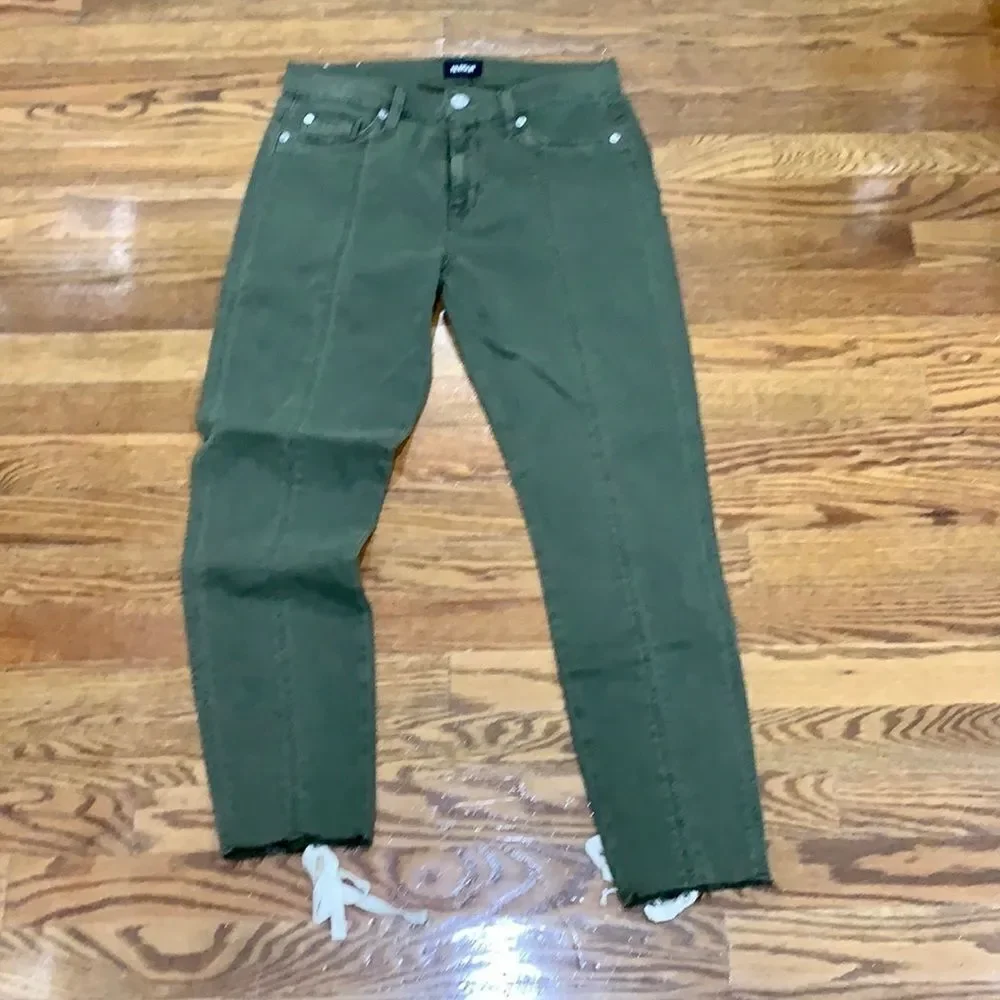 Hudson Nico Mid-Rise Crop Lace-up Skinny Pants